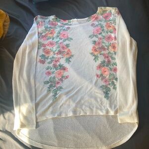 Large sheer long sleeved rose sweater from Poetry 💕